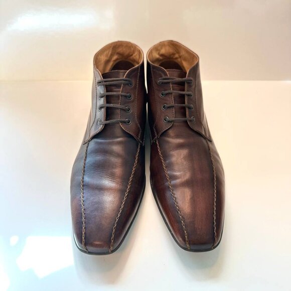 Nero Giardini Made in Italy Men’s Leather Lace-Up Ankle Boots – Size US 8 - Picture 3 of 7